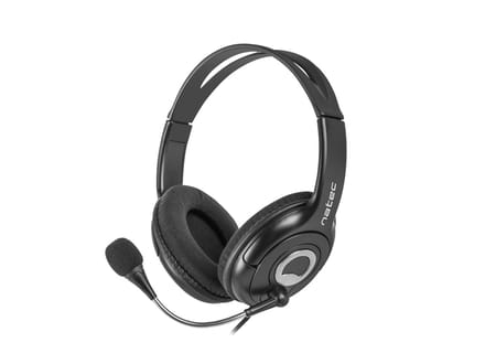 Natec- NSL-1178-Headphones with Microphone -Bear 2 -Black