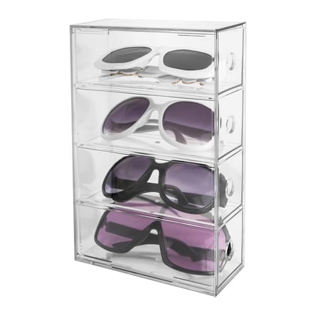 Allecto - Acryl Zonnebril Organizer - Voor Extra Grote Zonnebrillen - Doorzichtig - Opbergruimte voor Zonnebrillen - Geschikt voor Diverse Modell