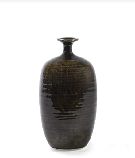 Serax - Vaas - aardewerk - groen - D16 x H30,5 cm - Opening 2,5 cm