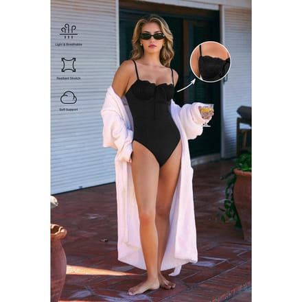 My Next Trick Zwart Flex Support One-Piece Badpak