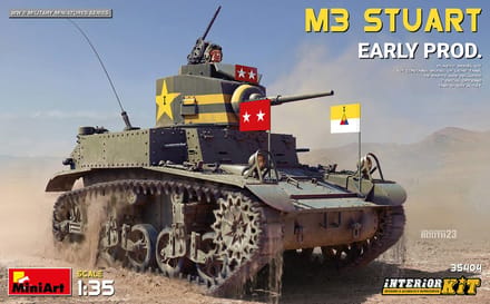 MiniArt Modelbouwpakket Militaire voertuigen - 35404 M3 Stuart early production WWII - Interior kit Plastic - 1:35 - Modelbouw