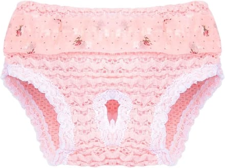 Huisdierkleding - Hondenbroekjes - Zindelijkheidstraining - Verstelbare taille - Maat M - Roze