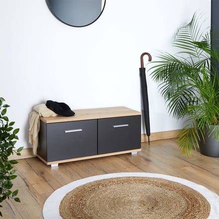 Bank BILBAO - Artisan eiken / Kosmos grijs