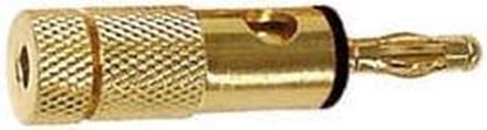 Velleman Banaan plug 4mm - Goud