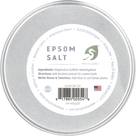 White Egret Soins Personnels, Sel d'Epsom, 2 oz gray