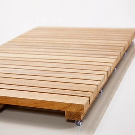 Houten Badmat - Douche Platform - Veilig Douchen - Antislip Voetjes - 40x120cm - Houtkleur