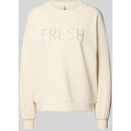 regular fit sweatshirt met siersteentjes model 'Banu'
