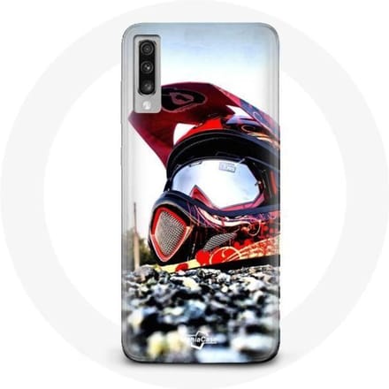 Coque - Maniacase - Samsung Galaxy A70 - Noir - Souple - MotoCross noir