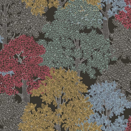 BOMEN BEHANG | Botanisch - meerkleurig bruin - "Architects Paper" A.S. Création Floral Impression