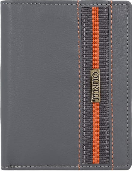 mano Don Leonardo Portemonnee RFID Leer 12,5 cm - Jongens - Staand formaat - grau