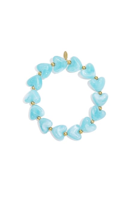 Hartjes armband hemelsblauw