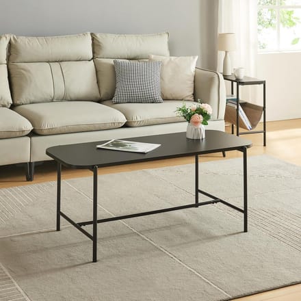 Salontafel industrieel design zwart 110x50x45 cm