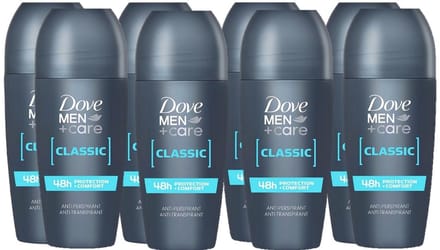 Dove Deo Roller - Men+Care Classic - Voordeelverpakking 8 x 50 ml