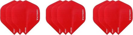 3 sets (9 stuks) Super Sterke Rode Poly XS100 - flights - dartflights