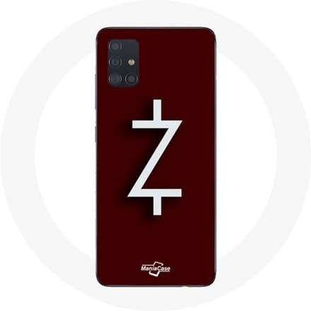 Coque - MANIACASE - Samsung Galaxy A71 - Logo Z - Rouge - Protection Rigide blanc