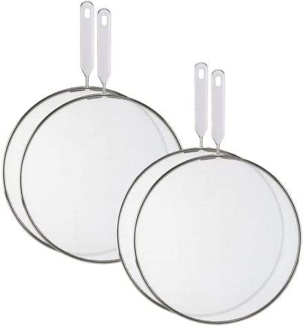 HI Spatdeksels - set van 4x - D25 en D29 cm - RVS - pannendeksels tegen spatten
