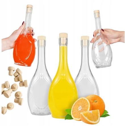 Bimberek Irys Serie - Glazen Fles - 500ml - Kwaliteitsglas - Sluitdop