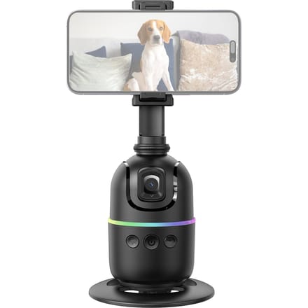 360 graden Auto Face Tracking Gimbal Auto Tracking Telefoonhouder Smart Selfie Gimbal Stabilisator Robot zwart