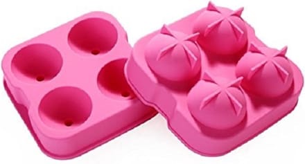 Igoods Siliconen IJsballenvorm - 4 ijsballen Ø 4,5cm - Roze