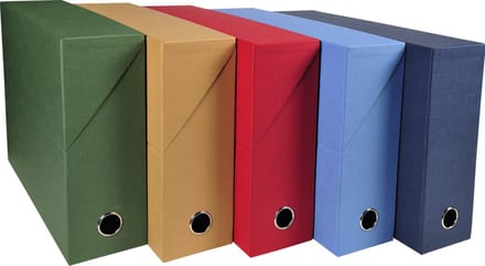 Exacompta 5x Transportdoos Rug 90mm - canvas papier - Geassorteerd - 89520E