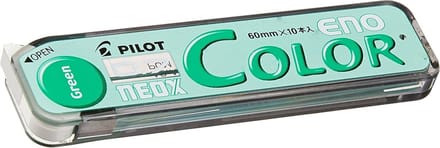 Pilot Color Eno – Groene Potloodvullingen 0.7mm – Etui met 10 Vullingen