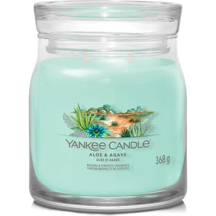 Yankee Candle - Aloe & Agave Medium Geurkaars - 50 branduren - 2 lonten