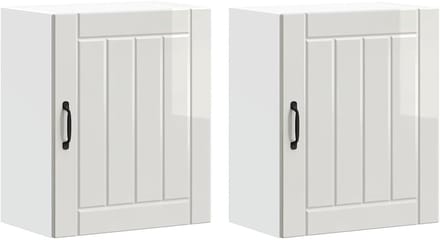 vidaXL - Keuken - Wandkasten - 2 - stuks - "Lucca" - Hoogglans - Wit - Gelaagd - Hout