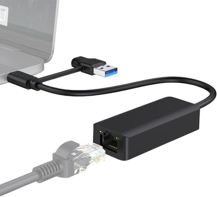 Netwerkadapter Laptop - Bekabelde Netwerkkaart - Snel Internet - Driver Proof Design - Compact Formaat - Zwart
