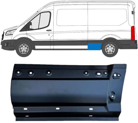 Reparatiepaneel achterste spatbord voorste deel voor Ford Transit 2014- / Links