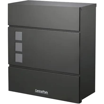 Central Park Brievenbus Mailpal 902b - Staal - Zwart - 37,3x42x17,3cm