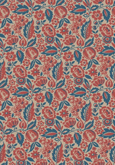 Boråstapeter Vliesbehang 4816 - New Heritage - Botanisch Rood - 53cm x 10.05m