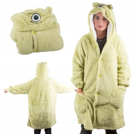 Pingyang Rongrong - Koc Z Kapturem - Monster - Groen - Oversize