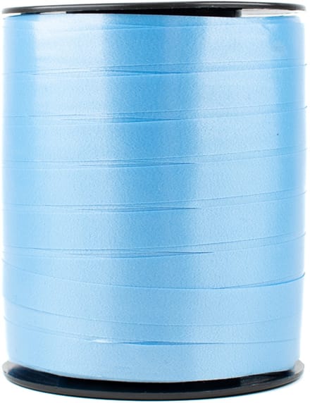 Krullint blauw/felblauw - 10 mm breed - 250 meter lang - Cadeaulint op rol