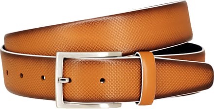 LINDENMANN leren heren riem - cognac
