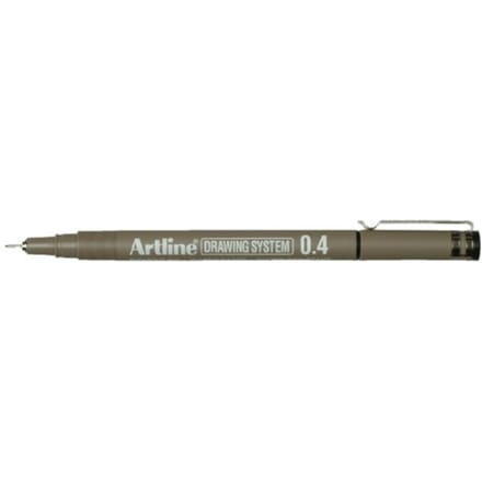 ARTLINE Drawing System Fineliner - 1 stuk - 0.4mm Lijndikte - Zwart