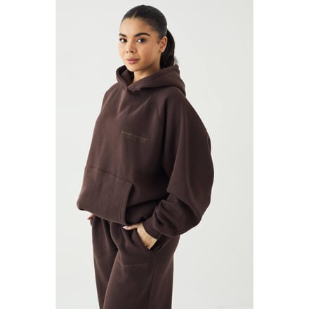 Dames DSGN Studio Sport Training Club Oversized Hoodie | Coffee Bean | Maat: 3XL
