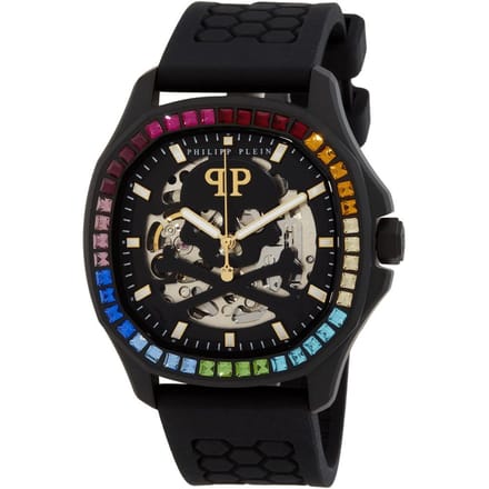 Philipp Plein PWRAA1023 $keleton $pectre Regenboog Herenhorloge black