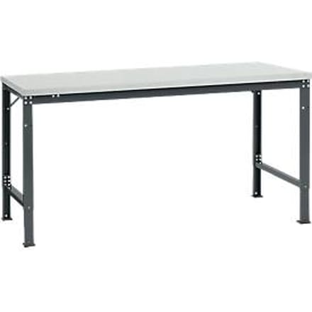 Manuflex AU7091.7016 Werk achtergrond tafel universele speciale met melamine schijf, bxdxh = 1750 x 1000 x 722-1022 mm Antraciet