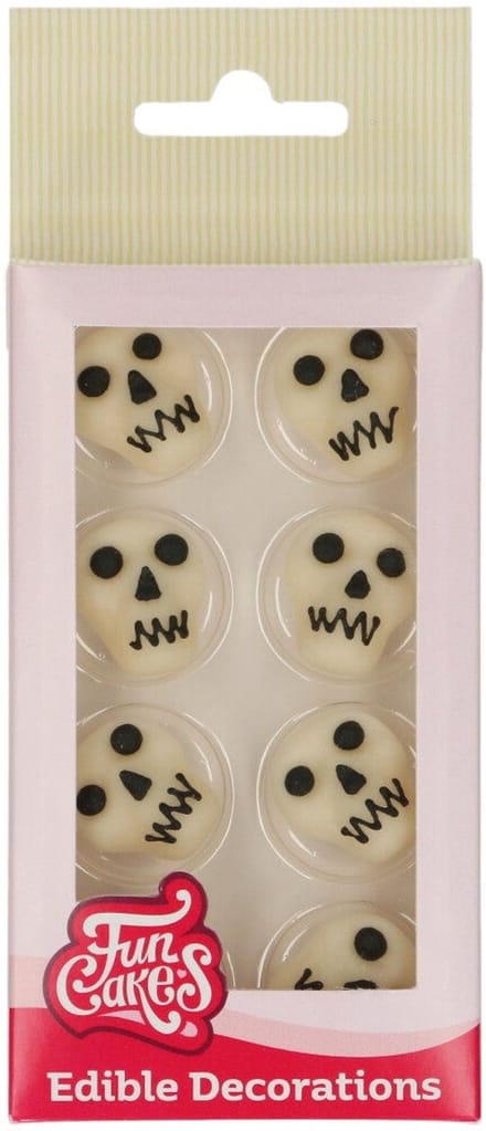 FunCakes Fondant Decoraties - Halloween - Doodshoofden - Set/8