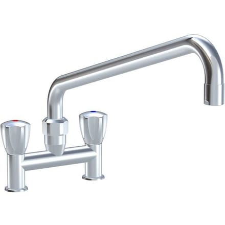 KWC Gastro two-handle sink bridge mixer for professional kitchen, height 30.5 cm K.24.42.E4.000C35