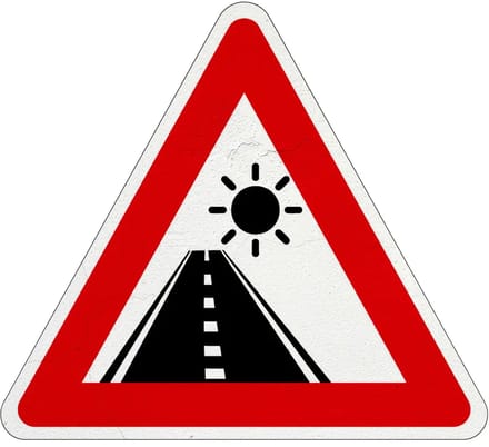 Laagstaande zon bord | Sign Again materiaal | 20 cm