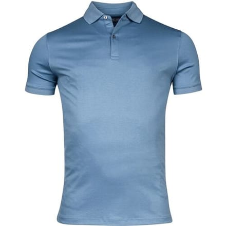 Thomas Maine Polo Uni Color Liquid Touch Short Sleeve Denim Blue / male