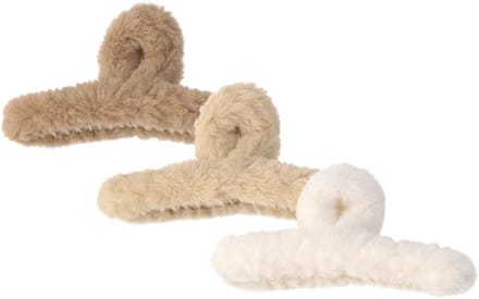 Guardian Beauty Haarclips - Groot Haar Klauwen - Set Van 3 - Lichtbruin, Beige, Wit Creme - Haaraccessoire