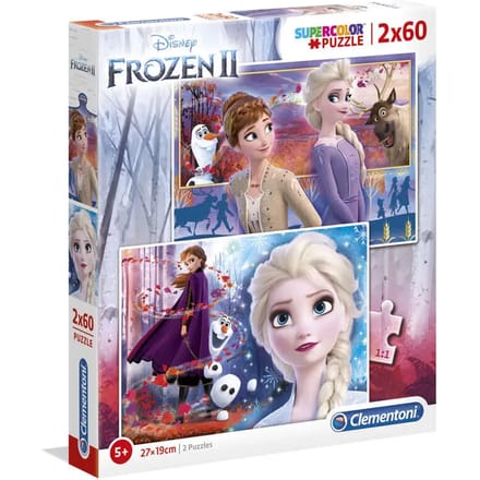 Clementoni - Puzzel - 2x60 Stukjes - Frozen 2 - Kinderpuzzel - Vanaf 10 jaar