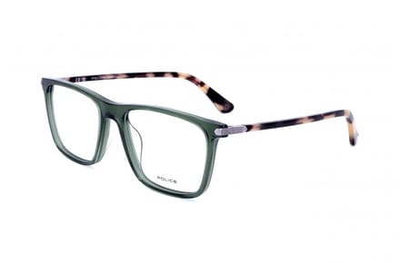 Police VPLP12M Shiny transparent green 53/17/145 MAN Brilmonturen