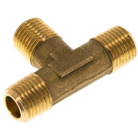 R 1/4'' Buitendraad Messing T-stuk 16 Bar [2 Stuks]