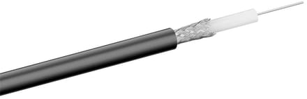 RG59 75 Ohm coaxkabel op rol voor binnen - 6,2mm / zwart - 100 meter