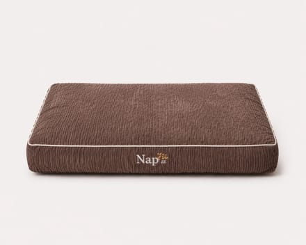 NapZZZ Ribbed kussen 100 x 70 x 20 cm Bruin