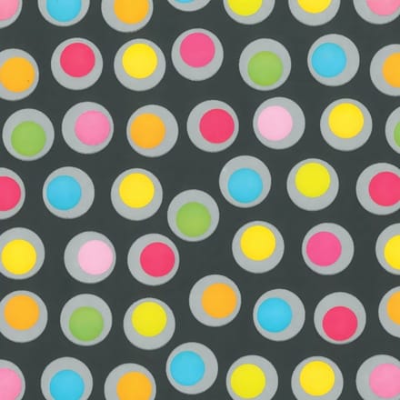 Zwart inpakpapier met stippen – 70 cm × 200 m – 70 g/m² Gecoat