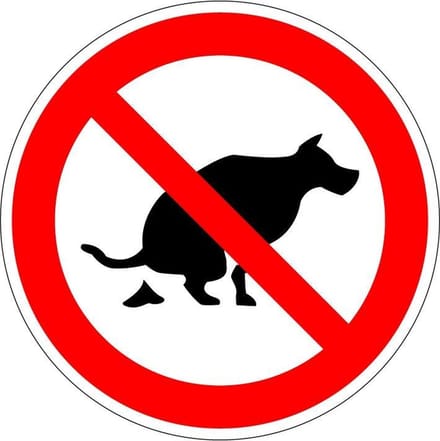 Verboden hondenpoep sticker 200 mm